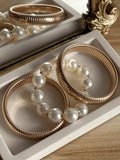 Leblond Gold/Pearl Bracelet Stack
